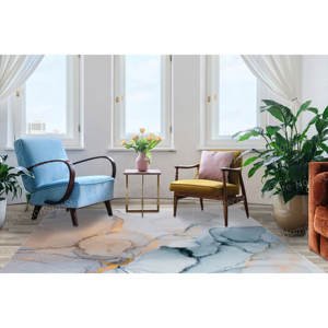 Tapis imprimé moderne en marbre épais de luxe, tons doux et colorés, décoration de la maison, salon, cuisine, tapis gobelin - Product Image 5