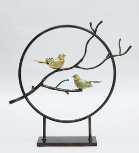 Arbre rond artistique et oiseaux Design pièce maîtresse décor de Table élégant pour salon bureau affichage de cadeau de mariage de l'inde - Product Image 3