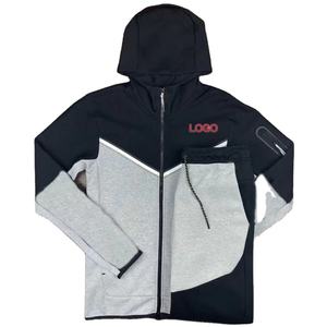 OEM Custom Sportswear <b>Track</b> Suit Polyester Windbreaker Streetwear <b>Jacket</b> Jogger Two Piece Set <b>Men</b> Tracksuit - Product Image 2