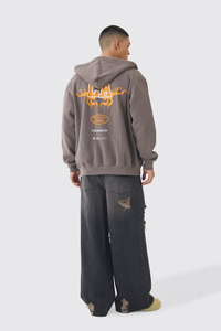 Venta al por mayor personalizado 500GSM French Terry hombres sudaderas con capucha transpirable de peso pesado 100% algodón serigrafía logotipo personalizado para el invierno - Product Image 3