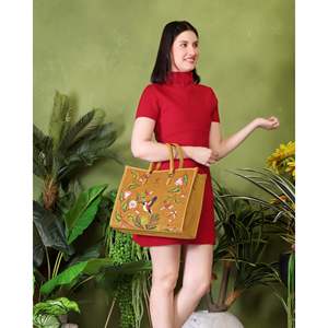 Bolso Tote Bohemio Vegano Bordado Priglob Exim para Mujer, Hecho a Mano con Cierre de Broches, para Uso Diario, Gujarat, Todas las Temporadas - Product Image 6