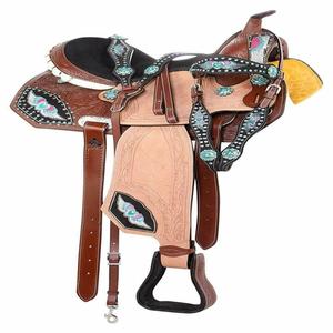 Selle de Cheval Western Anglaise de Course en Cuir Premium Faite à la Main, Confortable et Durable, avec Détails en Bois et Plastique – Vente en Gros Fabricant - Product Image 1