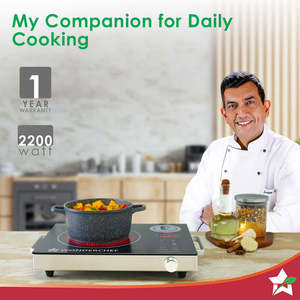 Table de cuisson infrarouge Easy Cook 2200W, cuisinière électrique portable, panneau numérique LED, commandes tactiles intelligentes, garantie automatique de 2 ans - Product Image 2