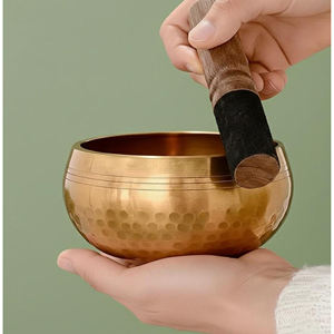 Bols chantants en acier inoxydable poli de qualité supérieure, ton sacré, tibétain, fabriqué à la main, méditation, yoga, sonothérapie, concentration spirituelle - Product Image 6