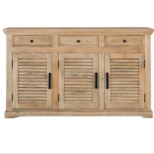 Aparador de Madera Maciza Estilo Industrial Retro Vintage para Sala de Estar, Mueble Buffet de Madera de Mango para Comedor - Product Image 1