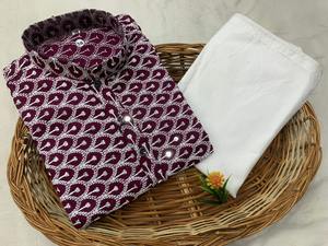 Conjunto de pijama tradicional étnico indio y pakistaní bordado trabajo rayón Kurta ropa informal lista para festivales de adultos - Product Image 3