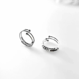 Fidget Ring Spinner personalizable con código Morse, banda de plata esterlina personalizada, mensaje oculto para aliviar la ansiedad, moda - Product Image 2