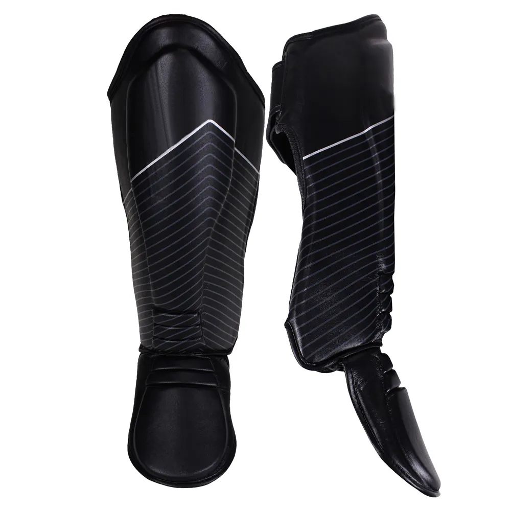 Real Leather Made Boxing Shin Pads For Men's & Women's Professional Use Boxing Shin Guards With All Size Available
