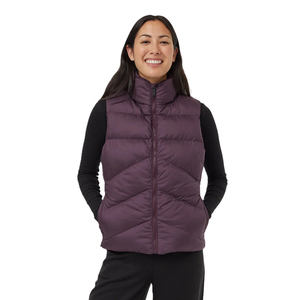 Chaleco sostenible de talla grande personalizado sin mangas con cuello levantado y cremallera para mujer, chaleco acolchado ligero - Product Image 6