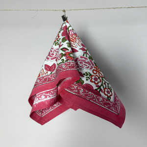 Servilletas Ligeras de Algodón Puro Teñido con Hilo Flora, el Mejor Regalo para Mujeres - Product Image 3