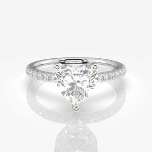 แหวนทอง 14k ประดับเพชรโมอิสซาไนต์ทรงหัวใจ - Product Image 5