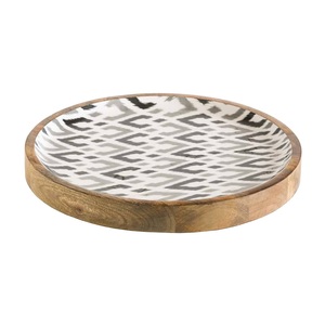 Bandeja para servir postres y pasteles con acabado personalizado, utensilios de cocina para el hogar, bandeja para servir aperitivos y pizzas usados - Product Image 5