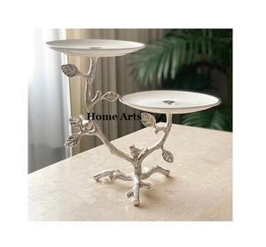 ชั้นวางเค้กสีทองทำจากสแตนเลสพร้อมฐานหินอ่อนทรงกลมขนาดสั่งทำได้เองที่วางขนมหวานตกแต่งบ้าน - Product Image 5