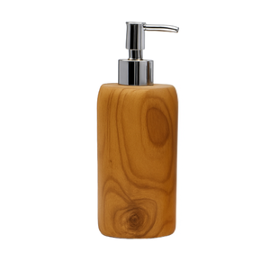 ARTERRA Distributeur de savon liquide rechargeable en teck massif écologique de luxe, fabriqué à la main, avec un design moderne pour la salle de bain - Product Image 3