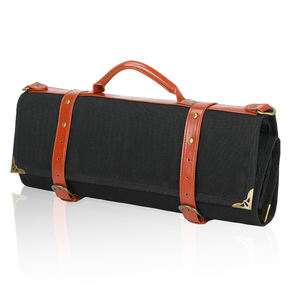 Sac de rangement pour couteaux de luxe en cuir et toile, porte-outils de chef, protection robuste, anti-odeurs, durable, rangement pour couverts de cuisine - Product Image 6