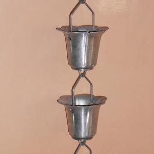 Chaînes de pluie en aluminium au design magnifique pour la décoration de jardin, chaînes de pluie en aluminium fraisé durables et de qualité supérieure pour les gouttières - Product Image 5