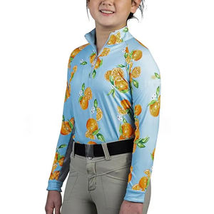 2024 recién llegado, capa Base de equitación ligera de manga corta de alta calidad para niños con logotipo y tamaño personalizados - Product Image 3