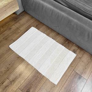 Touch Ivory Handwoven Cotton Bathroom Rug Natural Woven Floor Mat 50x80 cm - Product Image 4