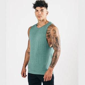 เสื้อกล้ามเล่นยิมของผู้ชายสำหรับออกกำลังกายเสื้อออกกำลังกายแบบลำลองระบายอากาศได้ดีผ้าถักแบบออกแบบได้ตามต้องการ - Product Image 2