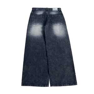 ผ้ายีนส์แนวสตรีทสำหรับผู้ชายกางเกงยีนส์ขาบานสำหรับทำงานตรงไซส์ใหญ่พิเศษ - Product Image 3