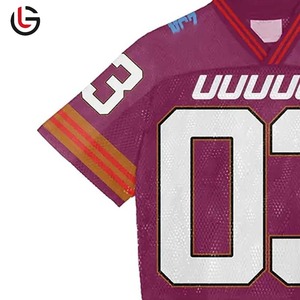Fútbol americano personalizado tejido transpirable malla calle hueco FÚTBOL Camisetas para hombres deportes - Product Image 6