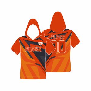 Camiseta de Baloncesto con Capucha de Manga Corta Personalizable, Transpirable, con Patrón Sólido, Conjuntos de Sudaderas con Capucha y Pantalones Deportivos, 100% Poliéster - Product Image 4