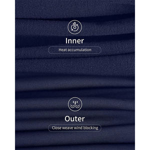 Sous-vêtement respirant d'hiver solide pour femmes Caleçons longs avec couche de base doublée de polaire Ensemble de leggings t-shirt à manches longues et col rond - Product Image 5