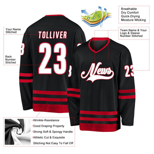 TOP Concevez votre propre logo Maillot de hockey sur glace Maillot de hockey sur glace de haute qualité Maillot de hockey de la meilleure qualité en gros - Product Image 3