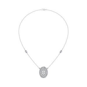 925 <b>Sterling</b> <b>Silver</b> Moissanite Necklace <b>for</b> <b>Women</b> Round Diamond Fine Jewelry Pendant Indian Manufacturer OEM ODM Charms - Product Image 1