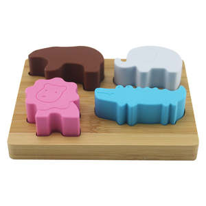 Jouet éducatif pour bébé, puzzle en silicone pour bébé, vente en gros, puzzle Montessori, puzzle d'animaux pour bébé, puzzle souple en matériau de qualité alimentaire, nouveauté - Product Image 6