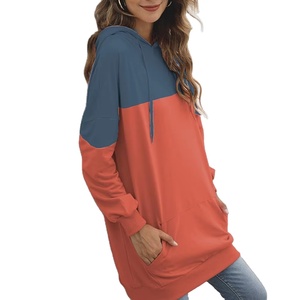 Wholesale Cheap Price Women's Pullover Hoodie Full Sleeve <b>Drop</b> shoulder Drawstring Hoodie 100% Cotton Heavyweight Women's Hoodie - Product Image 4