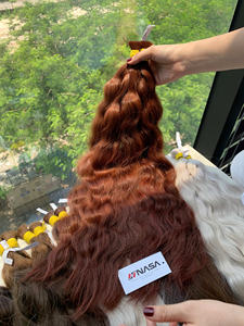 Extensiones de cabello Remy vietnamita blanqueado Super doble calidad Premium textura suave y sedosa acabado ondulado sin enredos - Product Image 3