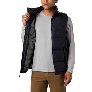 Durable Mens Puffer <b>Vest</b> For Winter Outdoor Wear Windproof Waterproof Sleeveless Solid <b>Black</b> Color Men Puffer <b>Vest</b> - Product Image 5