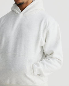 Sudadera térmica francesa de algodón 2024 de alta calidad para hombre 100%, sudadera de gran tamaño lisa de peso pesado, sudaderas con capucha de lana sólida con estampado en blanco - Product Image 3