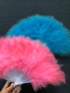 衣装、ハロウィーン、パーティー、ダンス用ヴィンテージスタイル黒孔雀マラブーパーティーフェザー開催手ファンフラッパーアクセサリー - Product Image 1