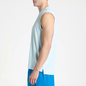 Débardeur sans manches respirant pour homme, chemise d'été en coton coupe gym oem avec options de logo personnalisé pour l'offre de marque de distributeur - Product Image 3