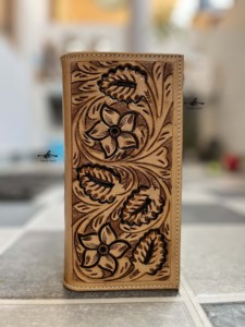 กระเป๋าหนังยาวสำหรับผู้ชายงานดีไซน์เนอร์แกะสลักด้วยมือสไตล์ตะวันตกสินค้าขายดีแฟชั่นมีสไตล์สำหรับใส่เงินสดของขวัญสำหรับผู้ชาย - Product Image 5