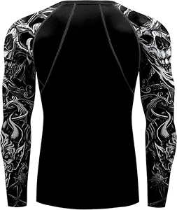 Bonne Qualité Meilleur Matériel Rash Guard pour Hommes et Séchage Rapide à Manches Longues Couleur Unie Plus Size Rash Guard - Product Image 5