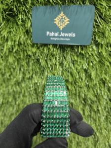 Montre pour homme en émeraude et diamant, dernier design tendance pour les soirées chics, luxe, style hip-hop, bracelet à fermoir, montre en moissanite - Product Image 5