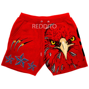 Shorts de sport décontractés Reddito pour hommes, en toile respirante, coupe-vent, avec logo frontal et cordon de serrage, 100 % écologiques - Product Image 1