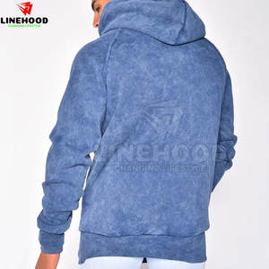 Sweat à capuche en molleton délavé pour homme, haute qualité, 100% coton, respirant, séchage rapide, style streetwear pour l'hiver, sweats personnalisés - Product Image 4