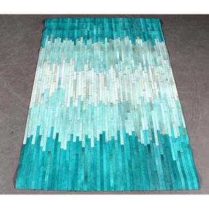 พรมหนังสีน้ำเงินแบบทอแบนสำหรับบ้านและสำนักงาน - Product Image 1