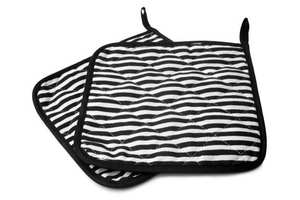 Porte-casseroles de cuisine en lin classique Maniques de poche pour tampons chauds en coton résistant à la chaleur pour la protection de la table - Product Image 3