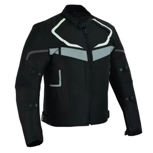Veste de sécurité de moto en cuir unisexe sur mesure pour l'équitation coupe-vent et respirante grande taille prix de gros - Product Image 1