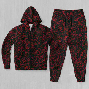 Venta al por mayor logotipo personalizado impreso invierno peso pesado sublimación juego chándal conjunto 100% de alta calidad los hombres - Product Image 3