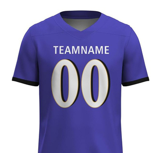 Camiseta de fútbol americano de manga corta transpirable personalizable, nuevo diseño, ropa deportiva de verano con nombre de equipo personalizado - Product Image 2