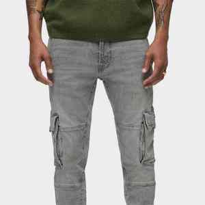 กางเกงยีนส์ผ้ายีนส์สำหรับผู้ชายกางเกงลำลองขาตรงผ้ายีนส์ระบายอากาศได้สำหรับผู้ชาย - Product Image 6