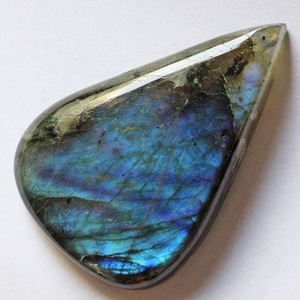 Pierre de Labradorite bleue forme de poire 36x23x7 MM Cabochon coupe pierre précieuse en vrac fabrication de bijoux pierre naturelle certifiée - Product Image 5