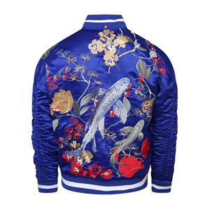Chaqueta Bomber con Recubrimiento Personalizado, Bordado Frontal, Fabricante OEM/ODM, Venta al Por Mayor, Ropa de Moda de Alta Calidad Resistente al Viento - Product Image 2