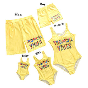 Maillots de bain imprimés pour enfants et femmes, tenues de plage assorties pour la famille, style vacances - Product Image 1